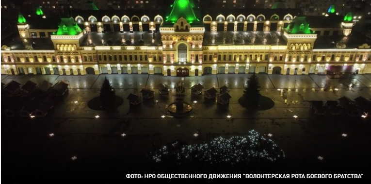 Тысяча нижегородцев выстроилась в форме карты России